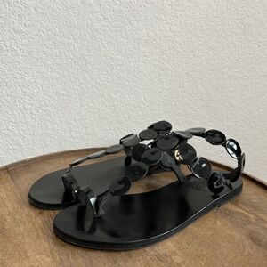 Ancient Greek SandalsβBlack Asteras Flat T-Strap Flat Sandals Women's Size 39 9